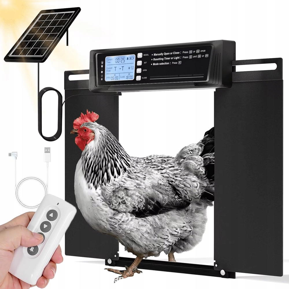 HLINÍKOVÉ DVERE PRE KURNÍK SO SOLÁRNYM PANELOM, AUTOMATICKÉ, VODOTESNÉ